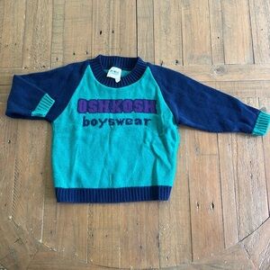 Oshkosh vintage logo mock neck sweater